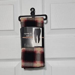 Torrid Black and Red Plaid Leggings